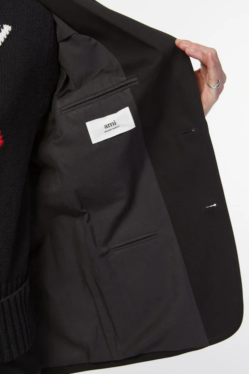 Two Buttons Jacket Black